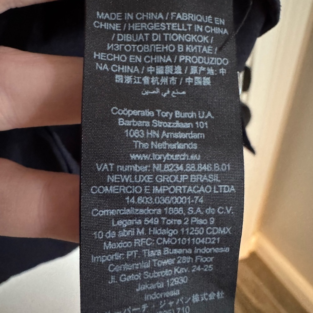 Tory Burch Navy Blue Tie Front Blouse - Picture 5 of 9